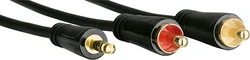 Hama 122298 Stereo 3.5mm - 2RCA Altın Uçlu 1.5m Ses Kablosu