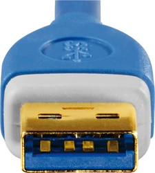 Hama 39682 USB A 3.0 Fiş - USB Micro B Fiş 1.8m USB Kablo - Blue