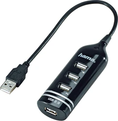 Hama 39788 4 Port USB Hub - Black