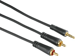 Hama 122298 Stereo 3.5mm - 2RCA Altın Uçlu 1.5m Ses Kablosu