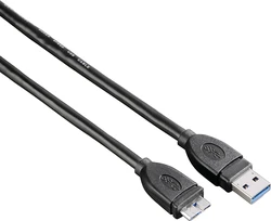 Hama 54507 USB A 3.0 Fiş - USB Micro B Fiş 1.8m USB Kablo -Black