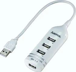 Hama 39788 4 Port USB Hub - White