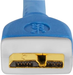 Hama 39682 USB A 3.0 Fiş - USB Micro B Fiş 1.8m USB Kablo - Blue