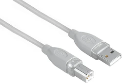 Hama 45023 USB-A Fiş - USB-B Fiş 5m USB Kablo - Grey